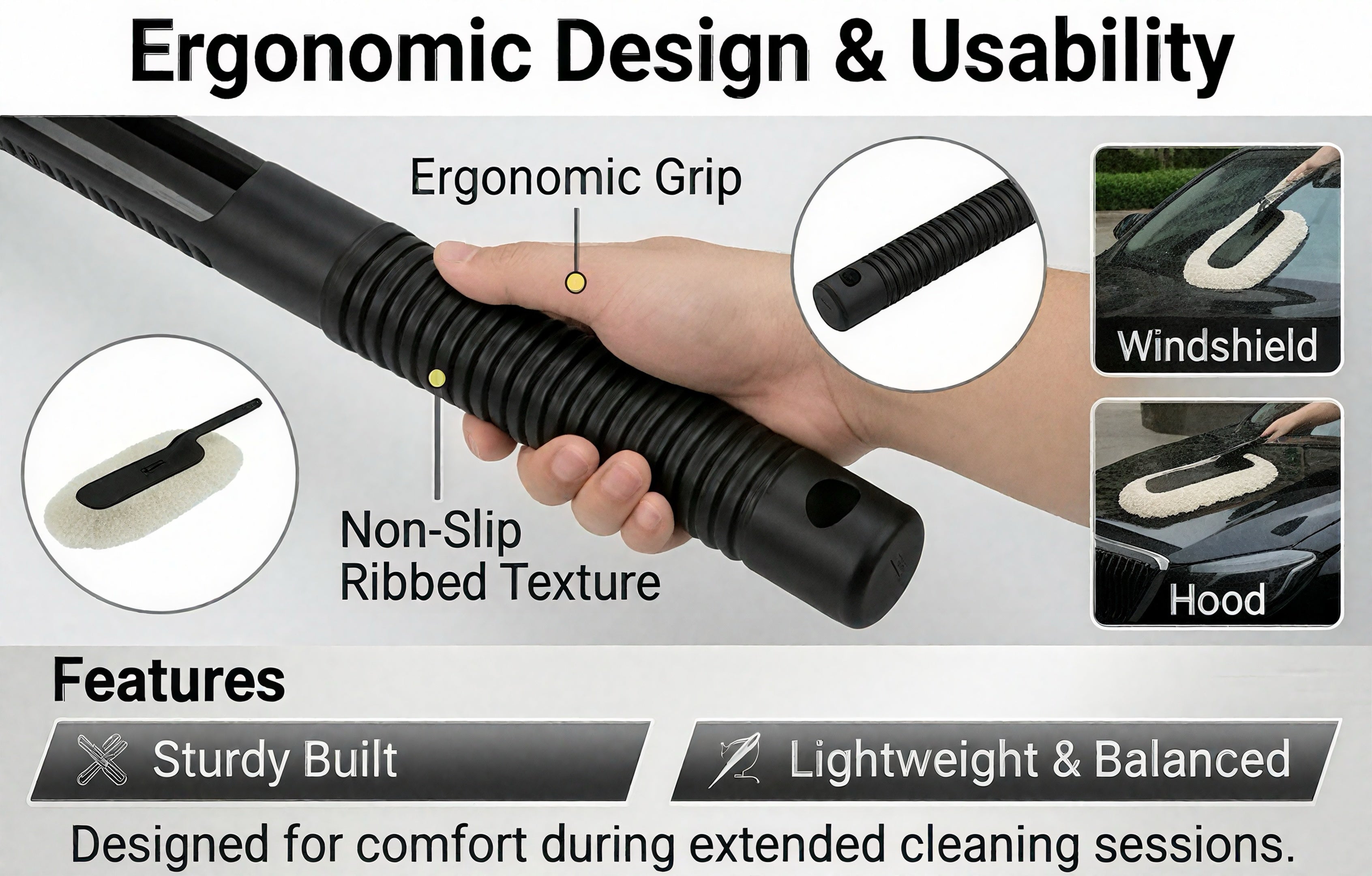 Scratch-Free Microfiber Car Cleaning Duster – Wipe Away Dust Instantly!