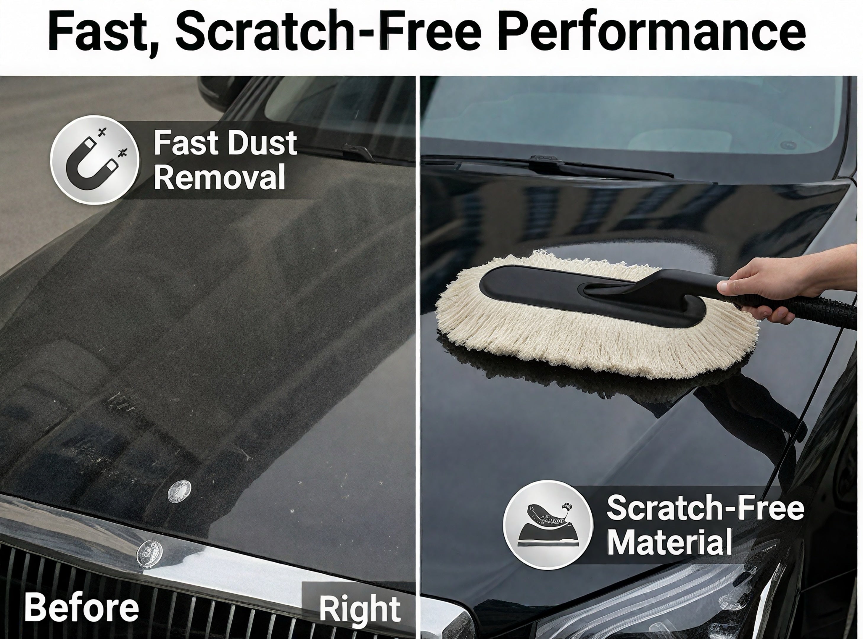 Scratch-Free Microfiber Car Cleaning Duster – Wipe Away Dust Instantly!