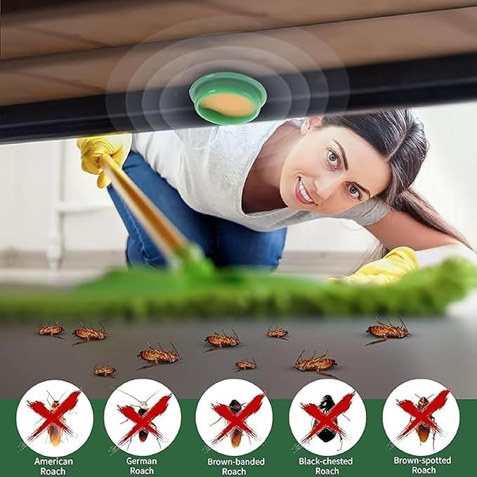 24/7 Complete House Protection Cockroach Killer - 12 Pcs Bait System . Pet & Family Safe