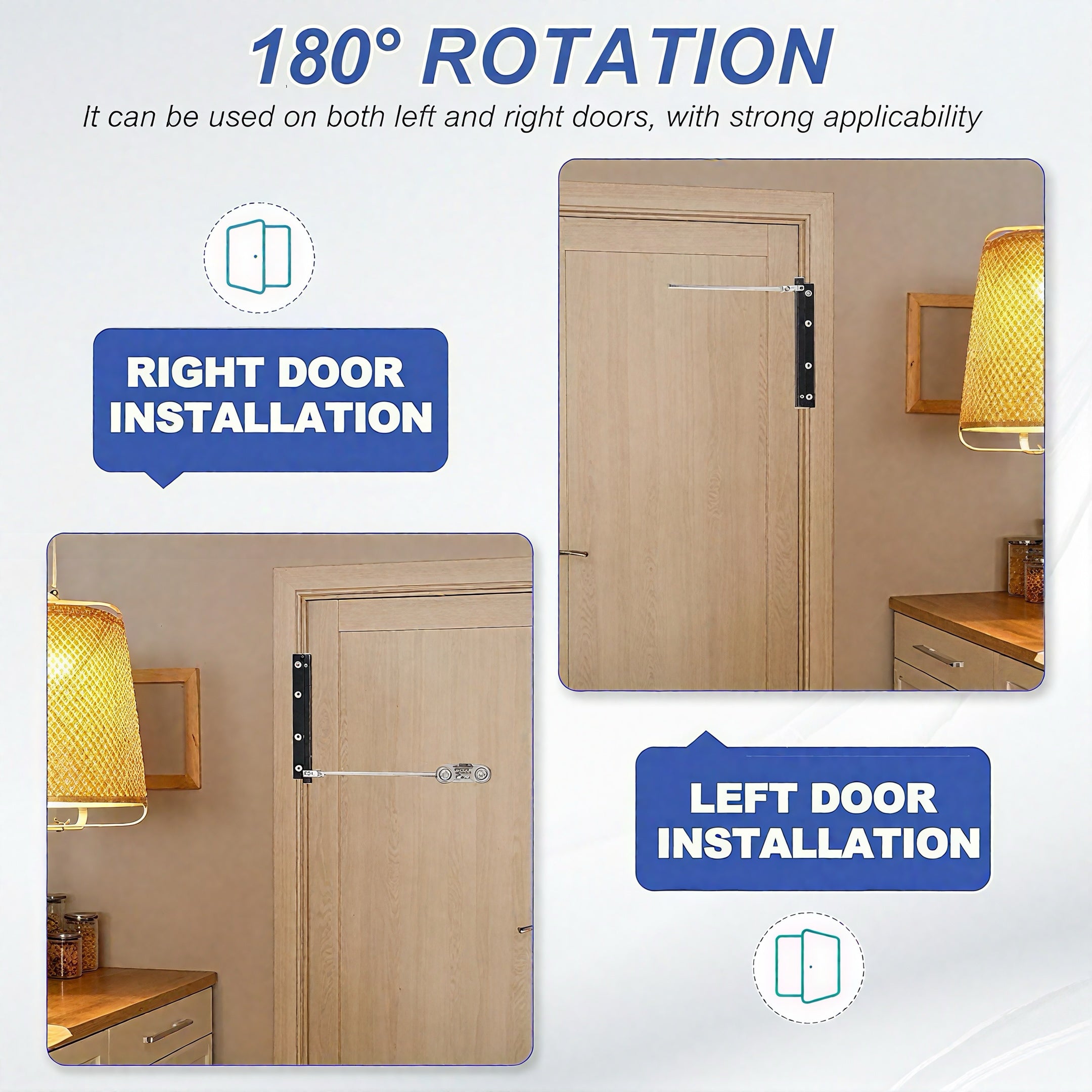 Premium Automatic Door Closer - Stainless Steel