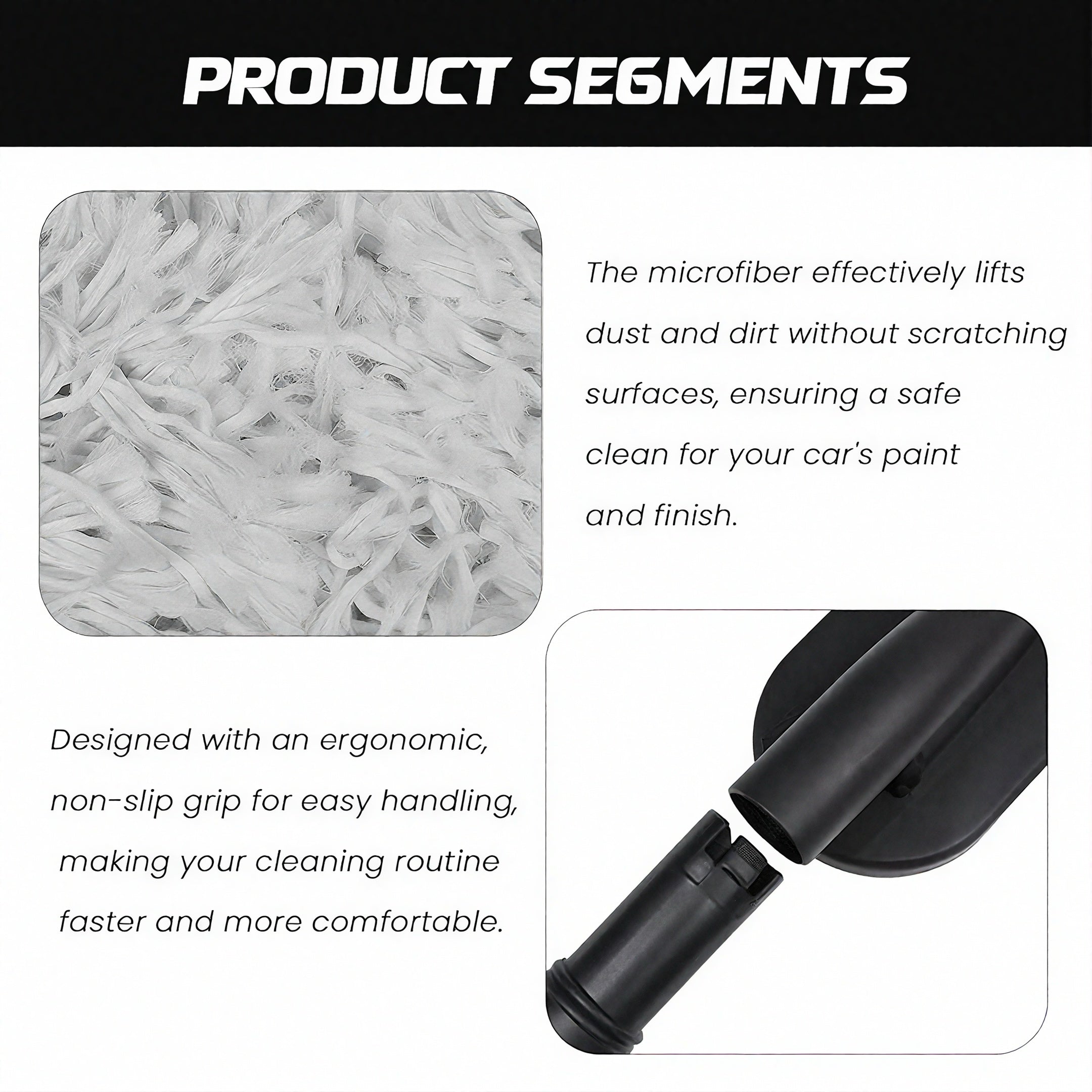 Scratch-Free Microfiber Car Cleaning Duster – Wipe Away Dust Instantly!