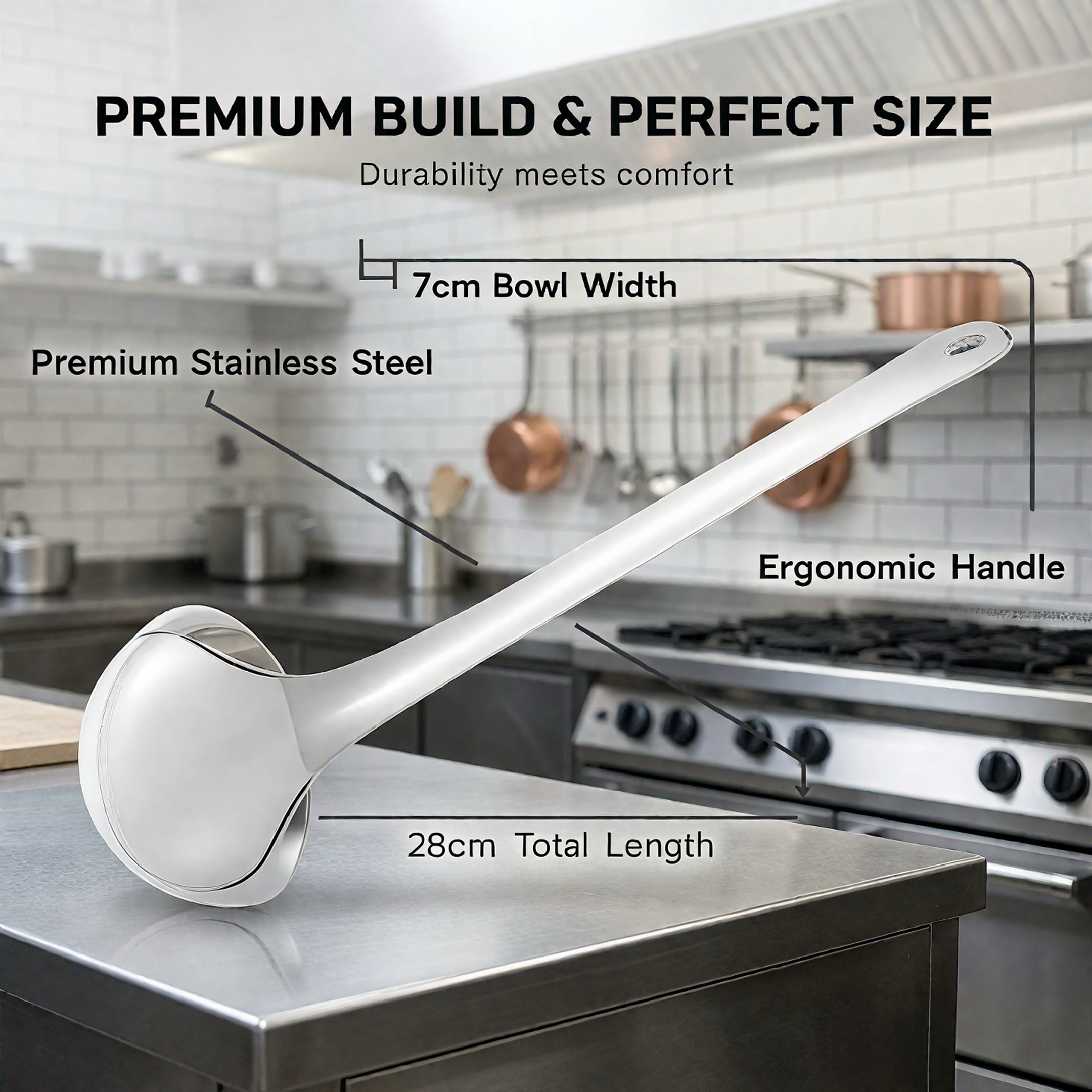 Stainless Steel Oil Separator Ladle - Remove Excess Fat Easily