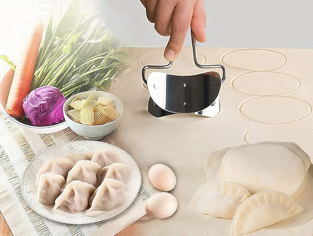 Stainless Steel Puri Cutter & Dough Roller | Easy Kitchen Tool for Puri, Roti & Cookies