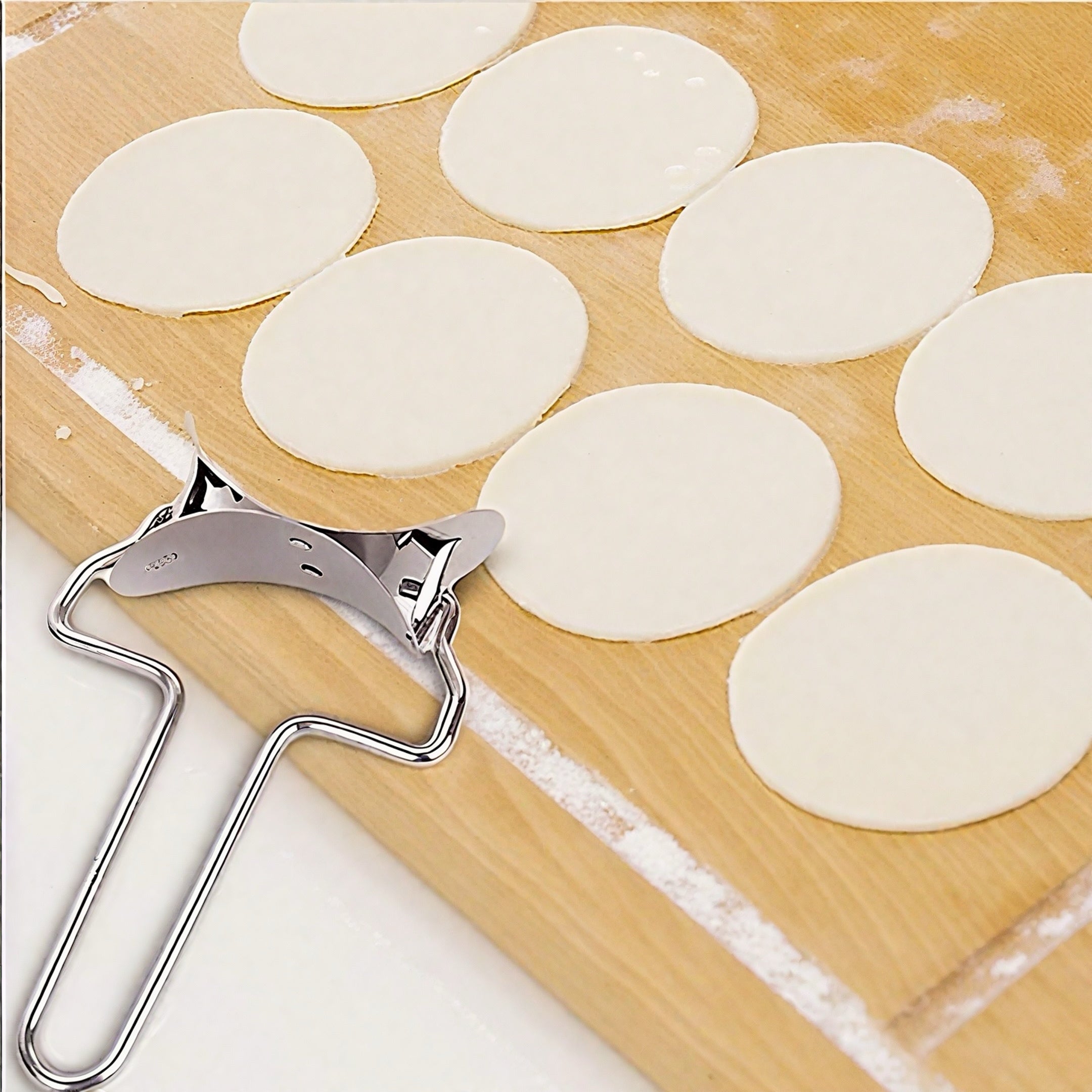 Stainless Steel Puri Cutter & Dough Roller | Easy Kitchen Tool for Puri, Roti & Cookies