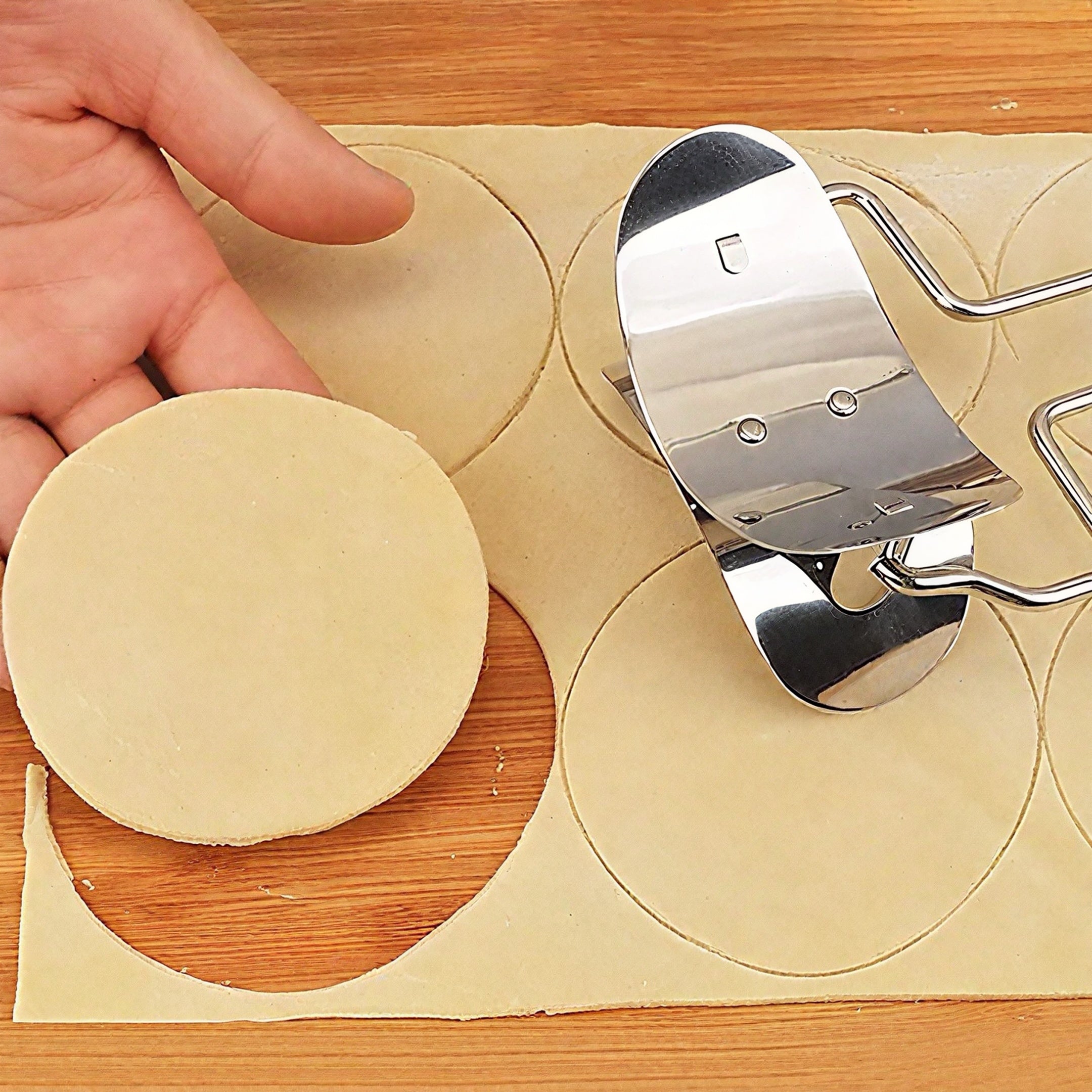Stainless Steel Puri Cutter & Dough Roller | Easy Kitchen Tool for Puri, Roti & Cookies