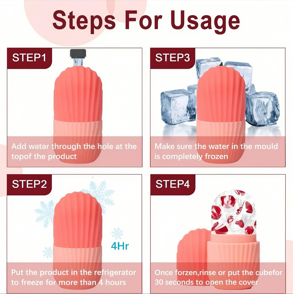 4-in-1 Ultimate Self-Care Glow Kit: Jade Roller, Gua Sha, Silicone Scalp Massager & Ice Roller Mold for Face & Hair Care