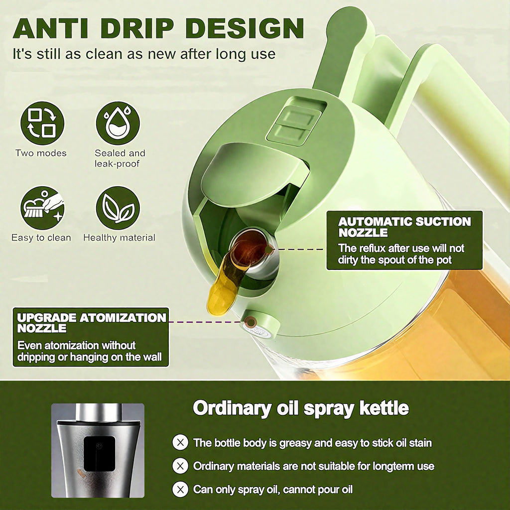 2-in-1 Dual Function Oil Spray & Pour Dispenser Bottle
