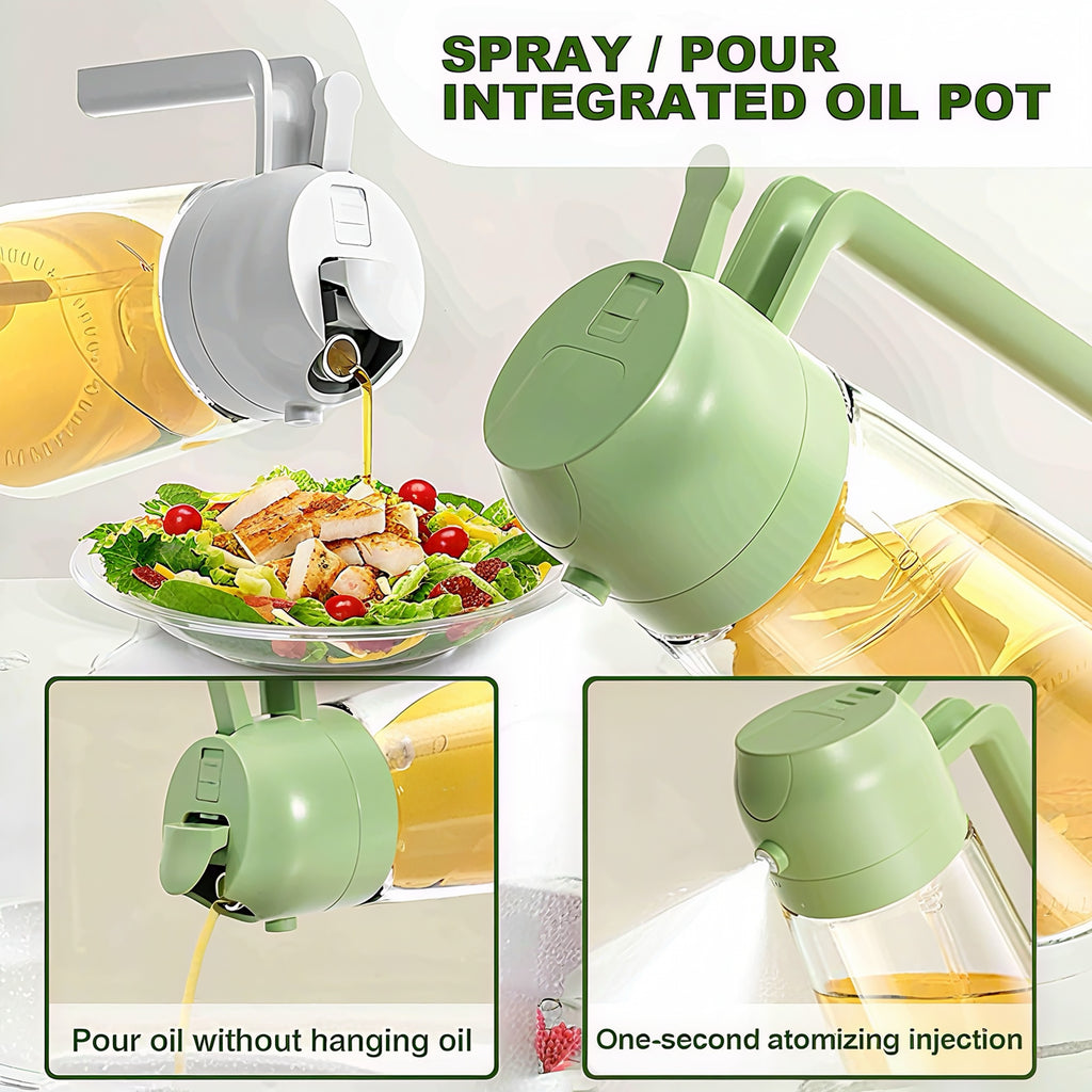 2-in-1 Dual Function Oil Spray & Pour Dispenser Bottle