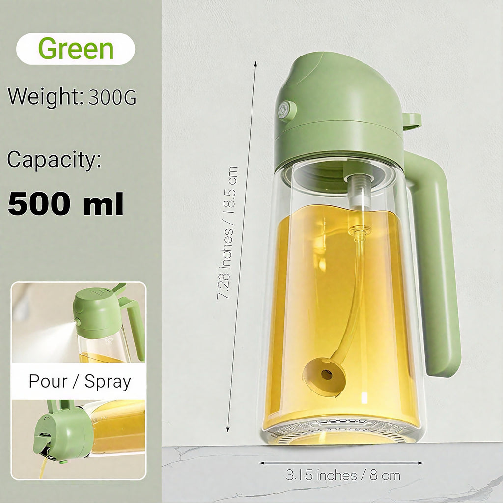 2-in-1 Dual Function Oil Spray & Pour Dispenser Bottle