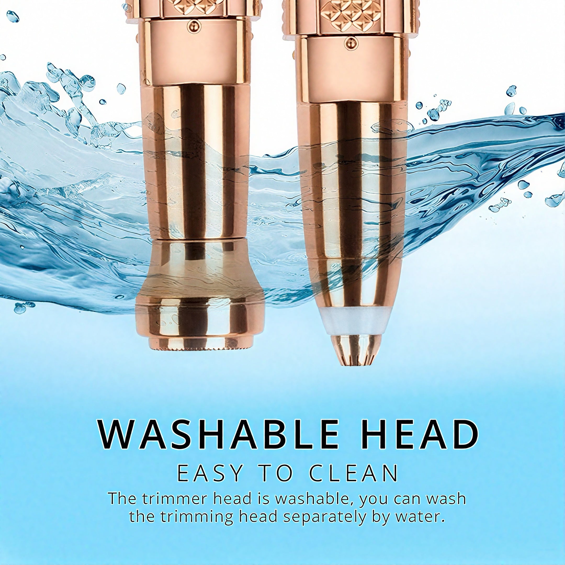 4-in-1 Multi-Purpose Electric Trimmer & Painless Hair Remover for Women | Precision Shaver for Eyebrow, Face, Nose, Arms & Legs (Rose Gold Edition)
