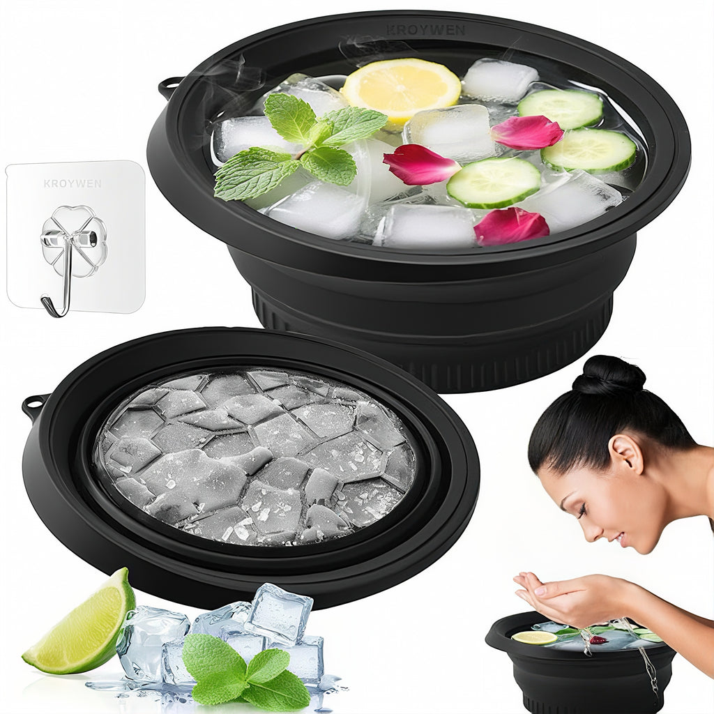 Foldable Silicone Face Wash Basin for Ice Therapy & Skin Care