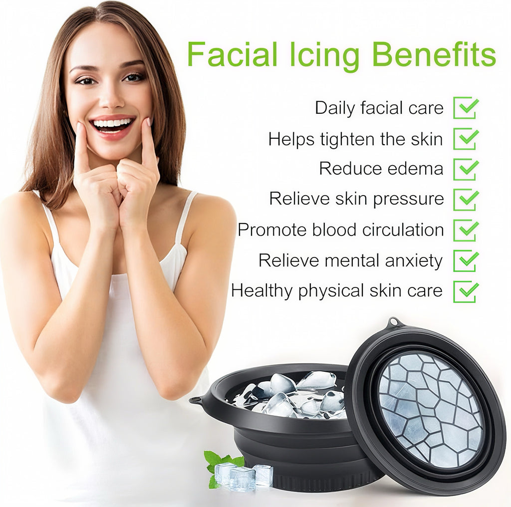 Foldable Silicone Face Wash Basin for Ice Therapy & Skin Care