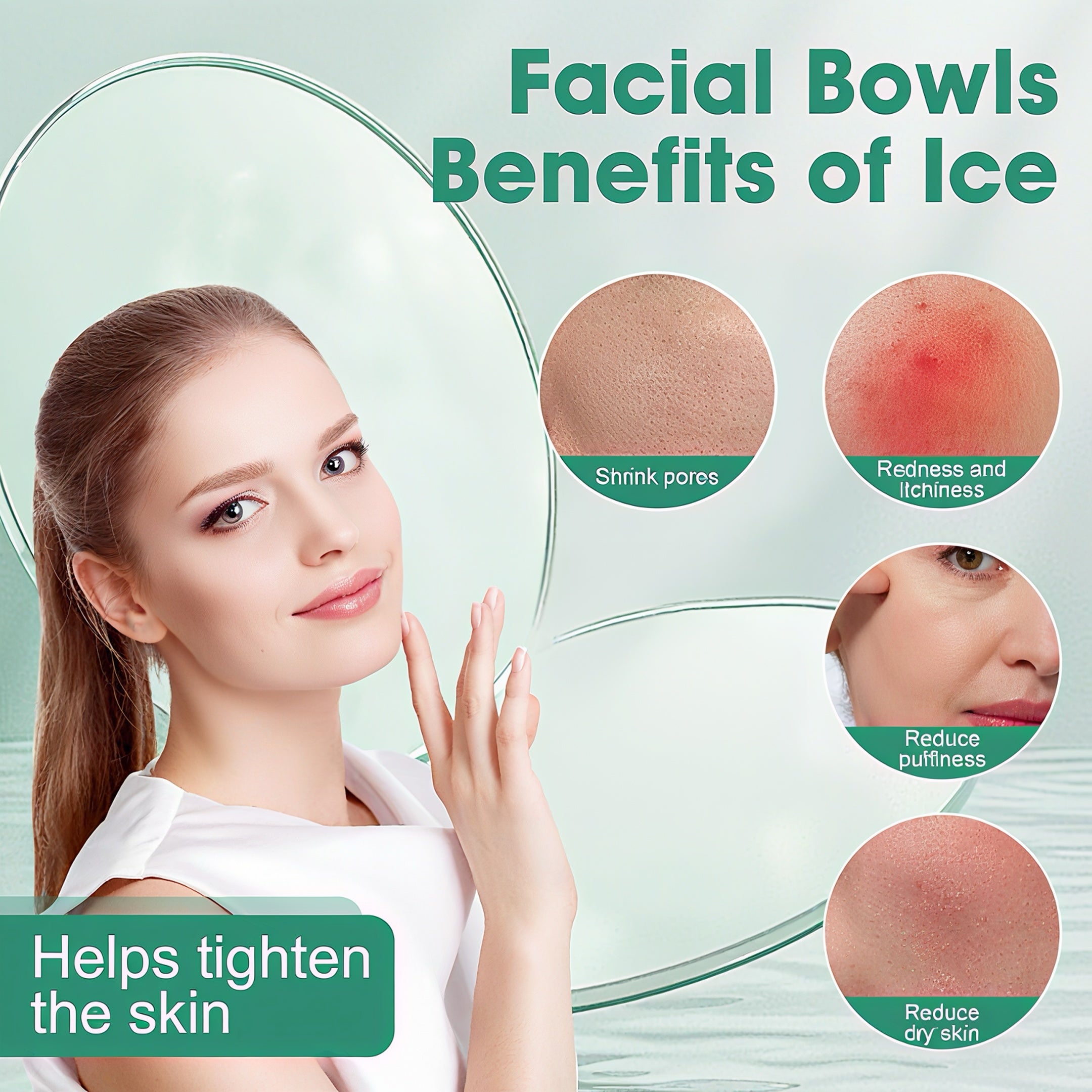 Foldable Silicone Face Wash Basin for Ice Therapy & Skin Care
