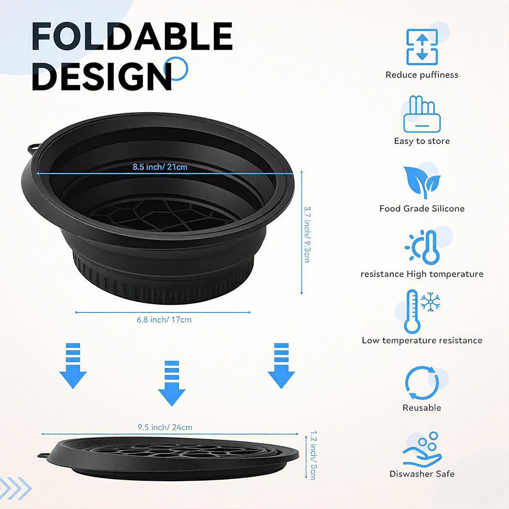 Foldable Silicone Face Wash Basin for Ice Therapy & Skin Care