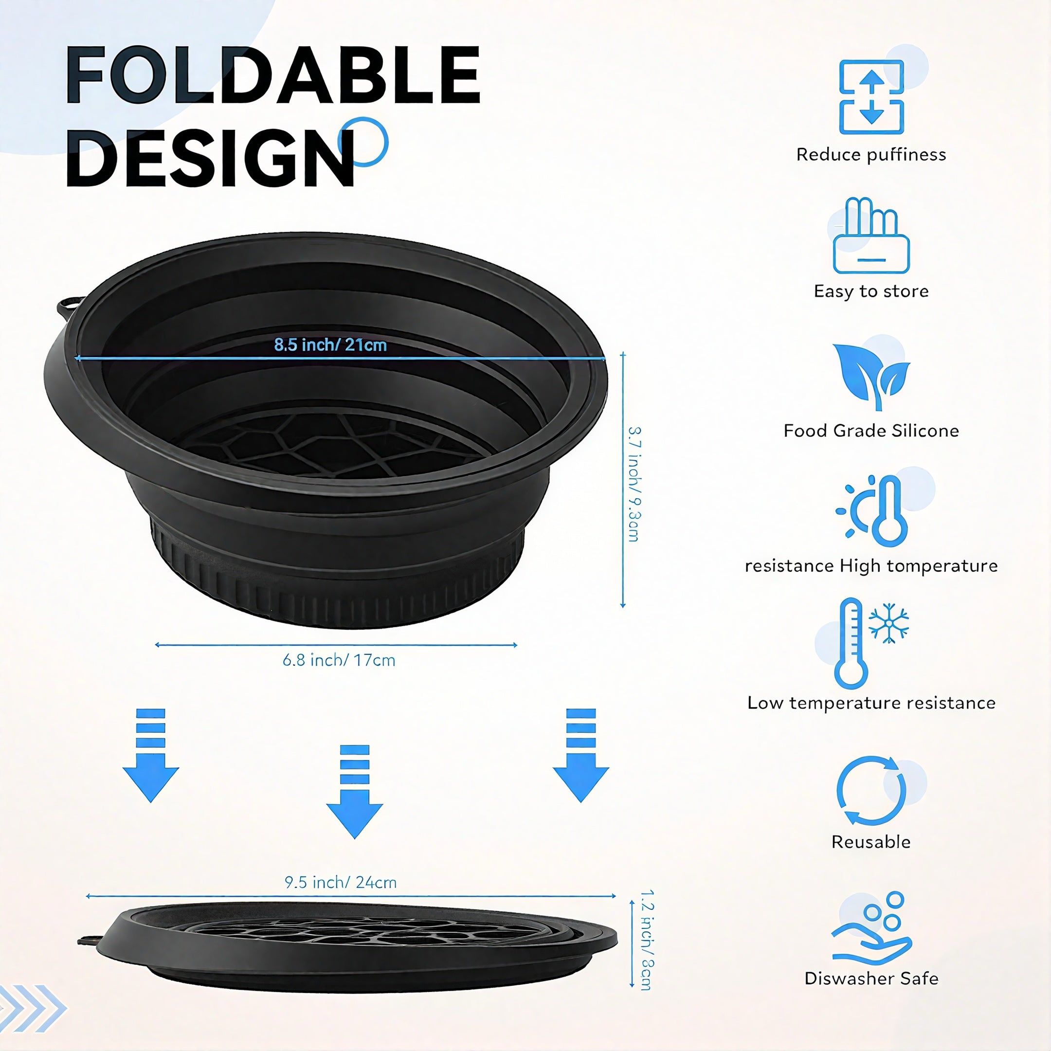 Foldable Silicone Face Wash Basin for Ice Therapy & Skin Care
