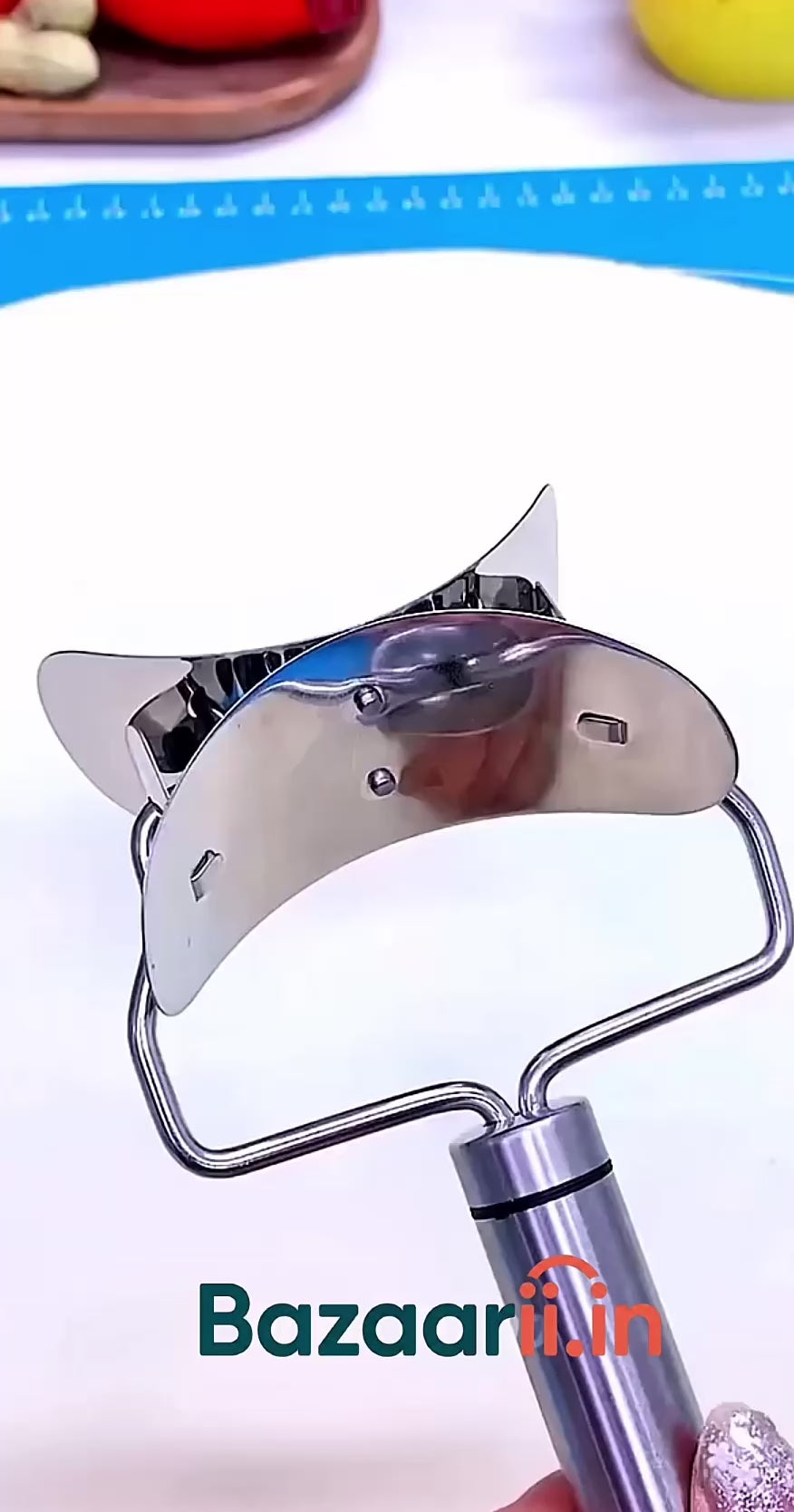 Stainless Steel Puri Cutter & Dough Roller | Easy Kitchen Tool for Puri, Roti & Cookies