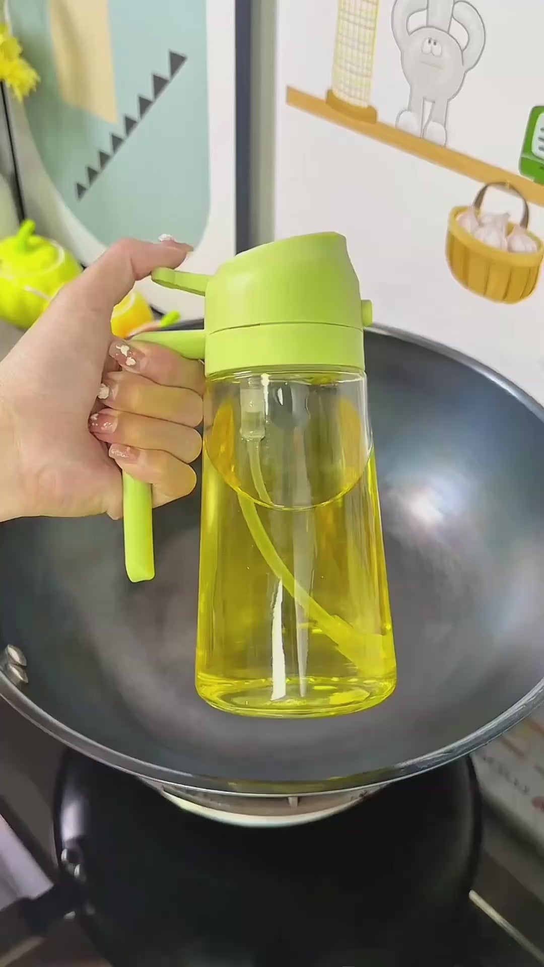 2-in-1 Dual Function Oil Spray & Pour Dispenser Bottle